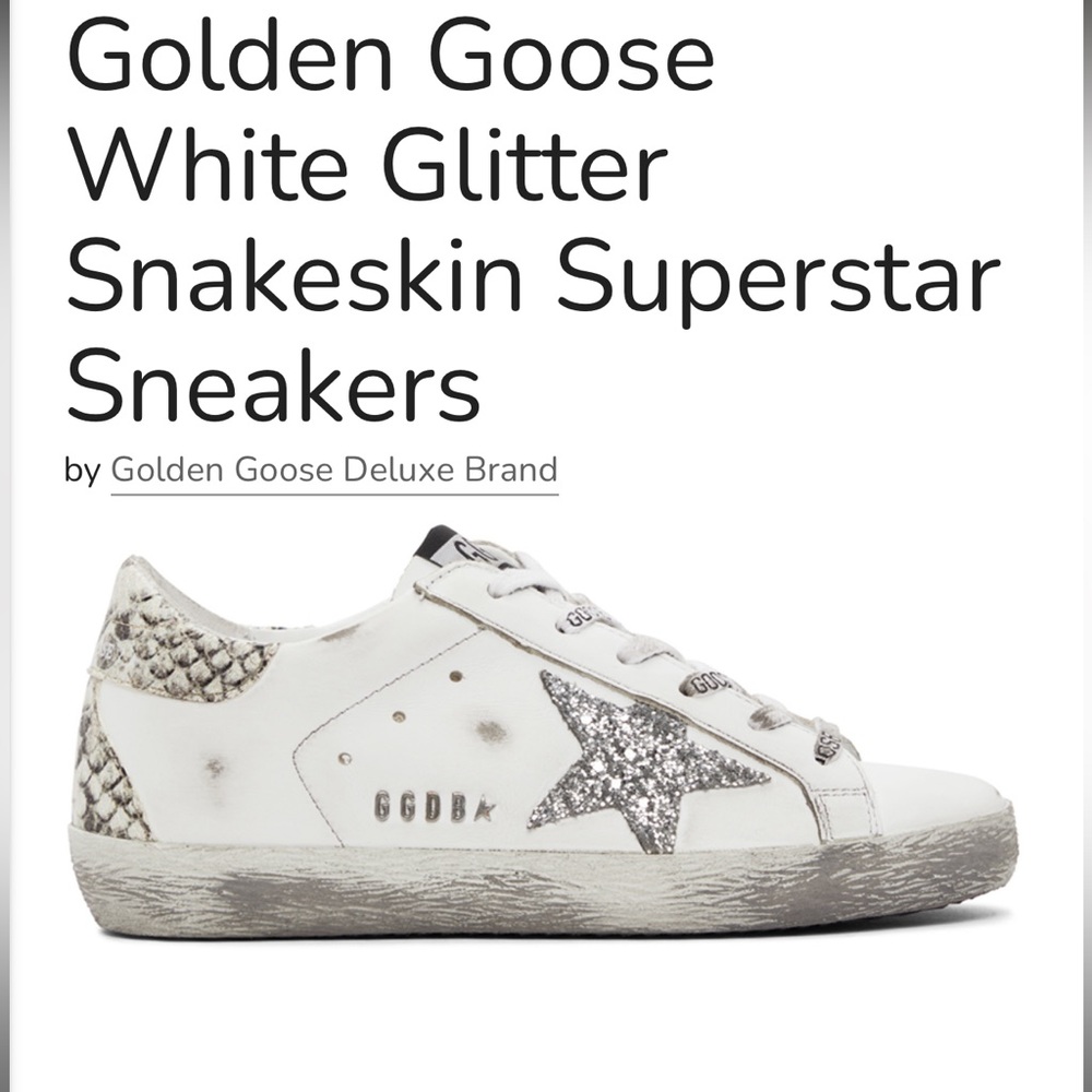 snakeskin and glitter size 37 super-star golden goose!
